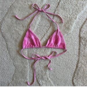 Frankie's Bikinis Pink Bikini Top